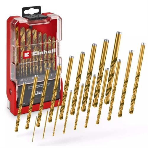EINHELL 427019 - SET PUNTE HSS-G TITANIO 19 PEZZI