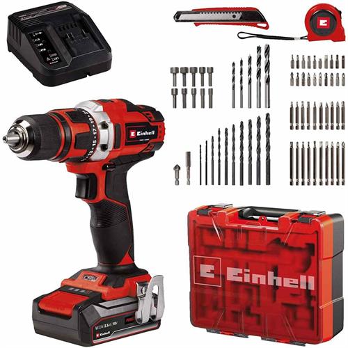 TRAPANO AVVITATORE A BATTERIA TE-CD 18/40 LI + 69 ACCESSORI
