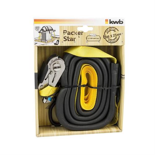 Cinghia fissaggio con cricchetto inox e guaina protettiva 6x