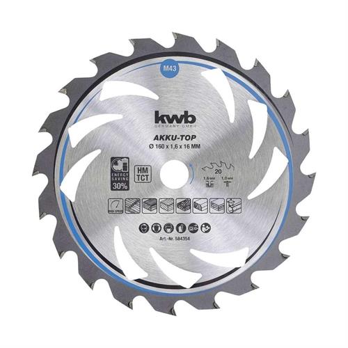 EINHELL/KWB 584354 - LAMA LEGNO DIAM. 160x16MM - 20 DENTI EN