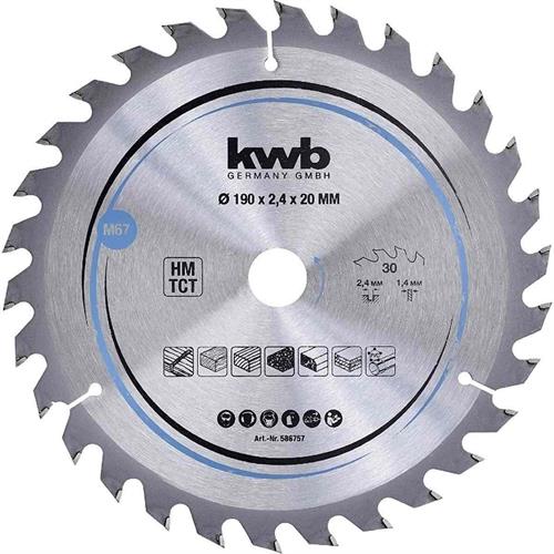 EINHELL/KWB 49586757 - LAMA X SEGA CIRCOLARE 190X20MM 30 DEN