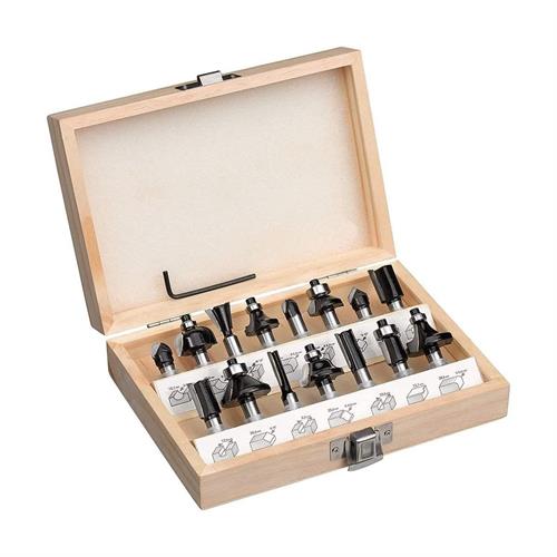 PROMO EINHELL/KWB 49757291 - Set da 15 pezzi di frese vertic