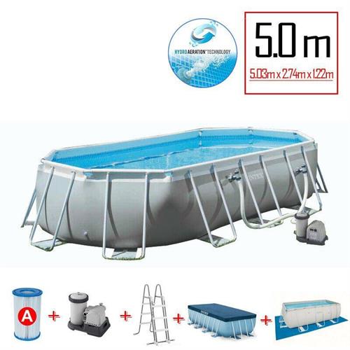 INTEX 26796 - PISCINA FUORITERRA PRISM OVALE 503X274X122 CM
