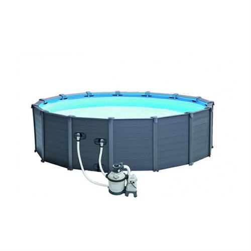 INTEX 28382 PISCINA GRAPHITE CM 478X124 - POMPA
