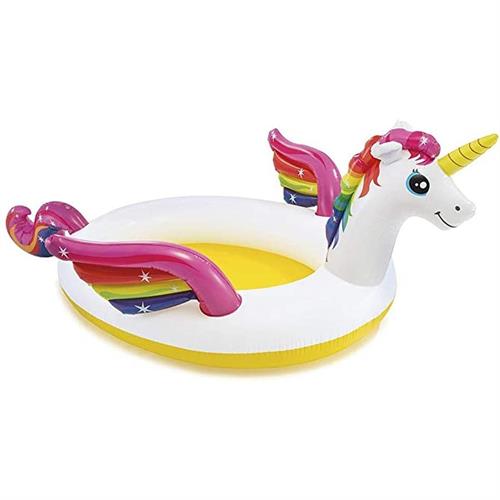 INTEX 57441 - PISCINA KIDS UNICORNO GONFIABILE CON SPRUZZINO