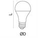 LAMPADA LED GOCCIA A60 12-24VAC/DC, E27, 9W, FA310°, 4000K,