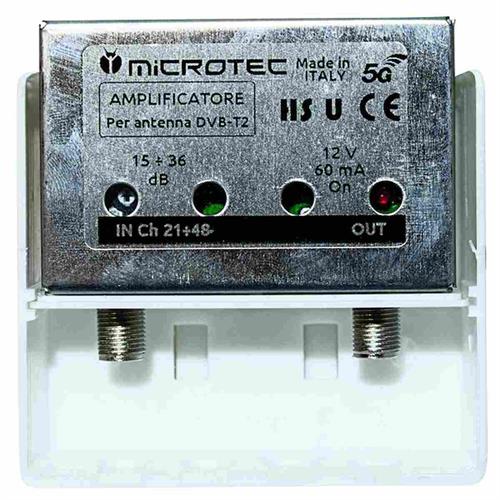 AMPLIFICATORE DA PALO, 1 INGR. UHF REGOLABILE 15,36 DB, CONN