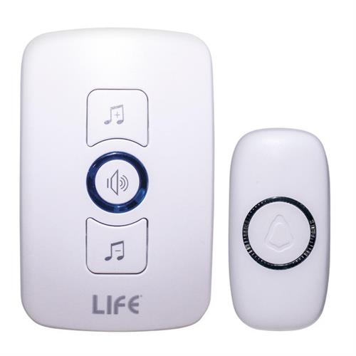 CAMPANELLO WIRELESS C/PULSANTE IP44, BATTERIA CR2032, RICEVI
