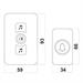 CAMPANELLO WIRELESS C/PULSANTE IP44, BATTERIA CR2032, RICEVI