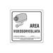 CARTELLO ALLUMINIO AREA VIDEOSORVEGLIATA CM 20X20