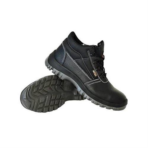SCARPE ANTINFORTUNISTICA 'ELGON' ALTE N. 39PELLE NERA 'GRIFO