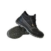 SCARPE ANTINFORTUNISTICA 'ELGON' ALTE N. 45 PELLE NERA 'GRIF