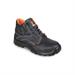 SCARPE ANTINFORTUNISTICHE '7243EN' ALTE N. 43 PELLE NERA 'BE