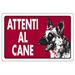 CARTELLO PVC ATTENTI AL CANE 20x30cm