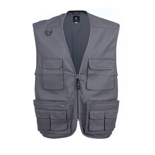GILET LAVORO 'SUDAN' GRIGIO XL 8 TASCHE+1 GANCIO - NON FODER
