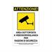 CARTELLO PVC AREA SOTTOPOSTA A VIDEOSORVEGLIANZA CM20X30
