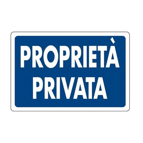 CARTELLO PVC PROPRIETA' PRIVATA CM20X30