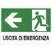 CARTELLO PVC USCITA EMERGENZA SINISTRA CM 20X30