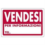 CARTELLO PVC VENDESI PER INFORMAZIONI TEL. CM 20X30