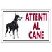 CARTELLO PVC ATTENTI AL CANE CM 20X30