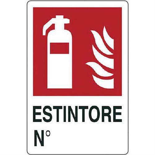 CARTELLO ESTINTORE N° IN PVC CM20X30