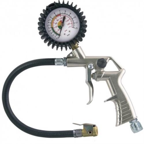PISTOLA DI GONFIAGGIO '25/D' IN ALLUMINIO NICHELATO