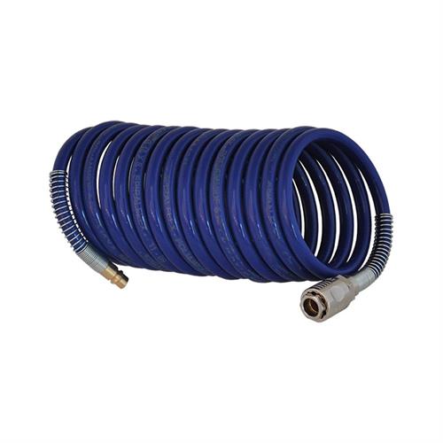 TUBO SPIRALE BLU 8X6 MT15 IN NYLON CON RUBINETTO UNIV. + INN