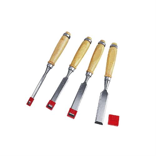 SCALPELLI PER LEGNO SERIE 4 PEZZI CON MANICO IN LEGNO 'EXTRA