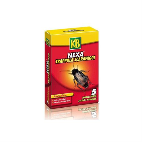 TRAPPOLA PER SCARAFAGGI 'NEXA' FOGLI ADESIVI 'KB' 5 PEZZI