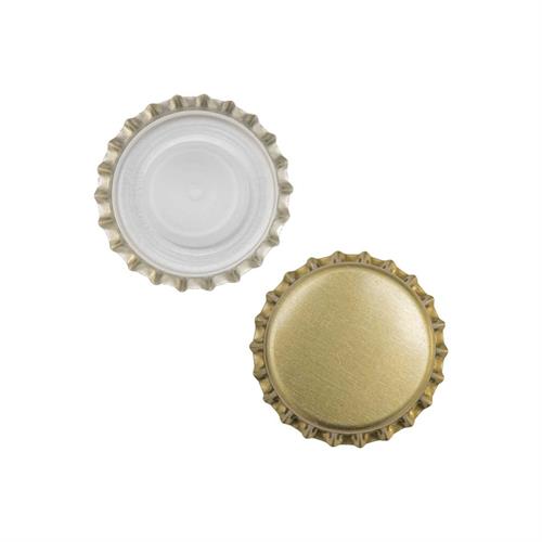 TAPPI A CORONA ORO D.26MM (100PEZZI) - IDONEI PER BOLLITURA