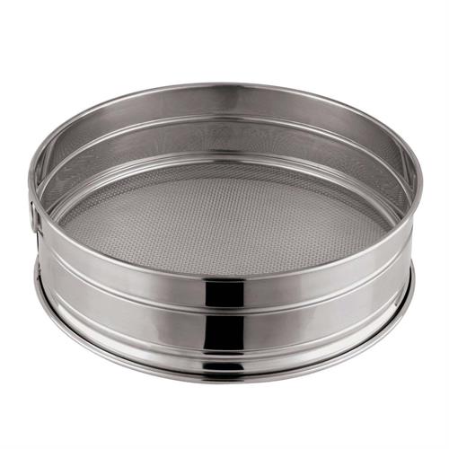 SETACCIO CON BORDO E RETE INOX X FARINA DIAM.30
