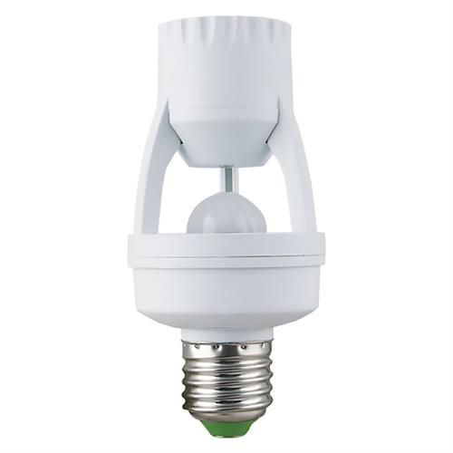 ADATTATORE PORTALAMPADA E27 BIANCO CON SENSORE DI MOVIMENTO