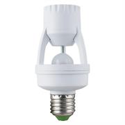 ADATTATORE PORTALAMPADA E27 BIANCO CON SENSORE DI MOVIMENTO