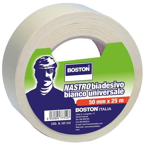 BOSTON' NASTRO BIADESIVO MM50X25MT UNIVERSALE BIANCO