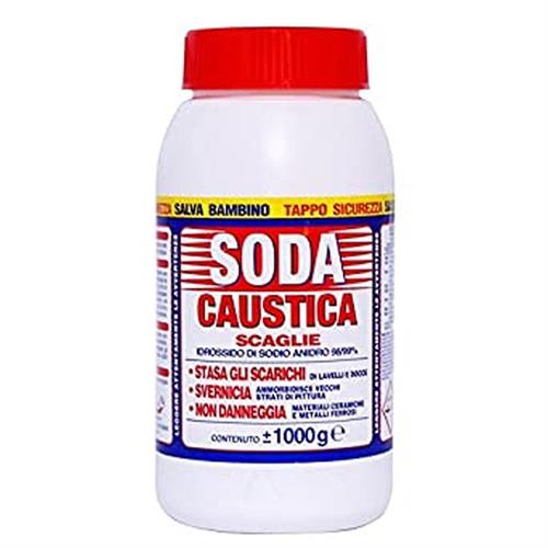 SODA CAUSTICA A SCAGLIE IN BARATTOLO DA 1KG
