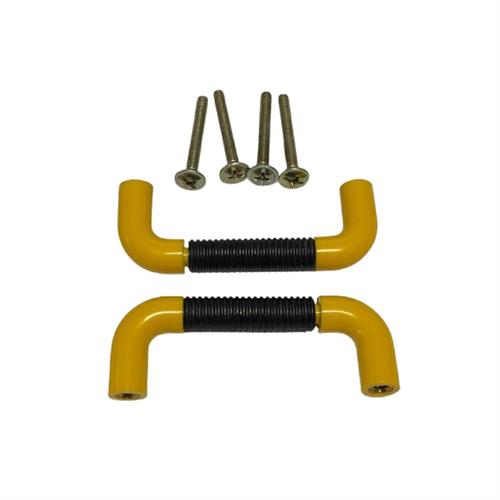 PROMO MITAL 2 MANIGLIE GIALLO/NERO 75x27mm MOD. 'MA 40'