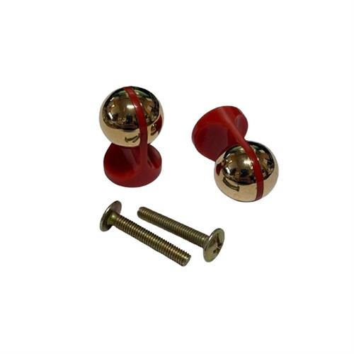 PROMO MITAL 2 POMOLI ROSSO/ORO 20X30MM 'PO18'