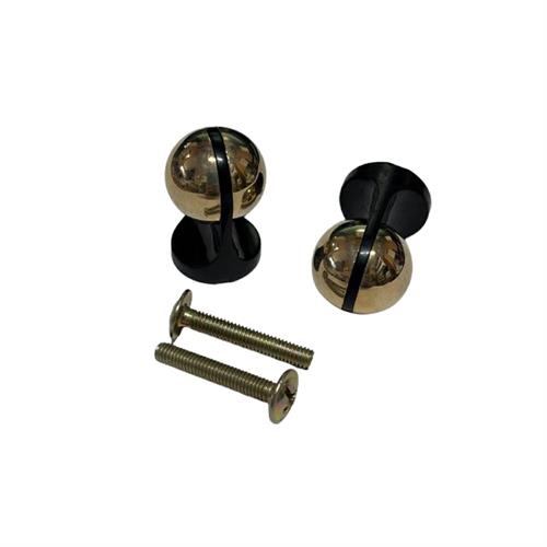 PROMO MITAL 2 POMOLI NERO/ORO 20X30MM 'PO18'