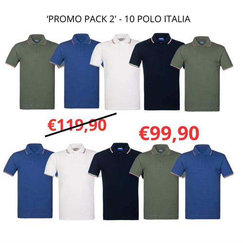 PROMO POLO SHIRTS 'ITALIA' 10 PEZZI