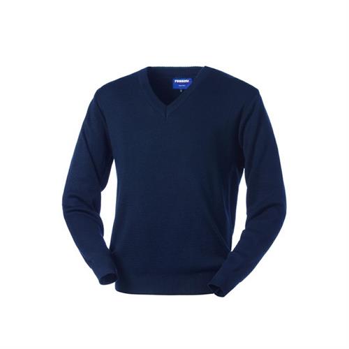 ROSSINI HH050 - MAGLIONE LAGOS CON SCOLLO A V BLU TG. XL