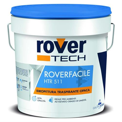 ROVERFACILE HTR 511 IDROPITTURA LAVAB. TRASP. BIANCA 14L