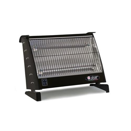 SICAR STUFA ELETTRICA 2 CANDELE AL QUARZO NERA
