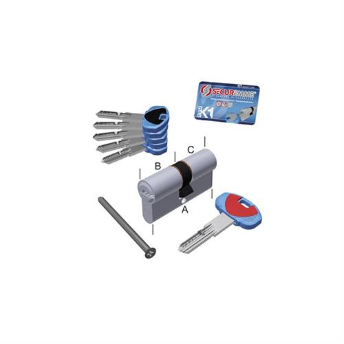 CILINDRO CROMO SAT EVO K1 CHIAVE 30 - 55 1+5 CHIAVI 0K11