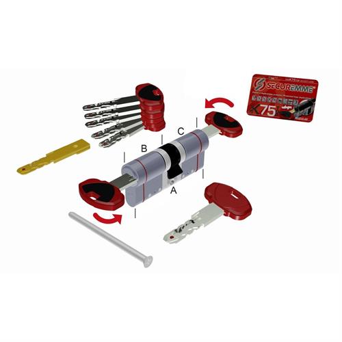 CILINDRO CROMO SAT EVOK75 TOP MOD. FRIZ. 36-51MM 0K75 1B13