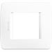 BTICINO C4802BN PLACCA 2 POSTI CENTRATI BIANCA LUNA 8X8,8CM