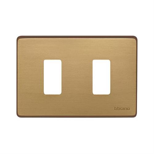 TICINO 503/2/BR - PLACCA MAGIC BRONZO 2 POSTI