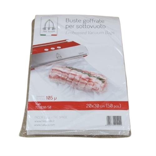 BUSTA 20X30 PER SOTTOVUOTO GOFFRATA PEZZI 50 - TRE SPADE