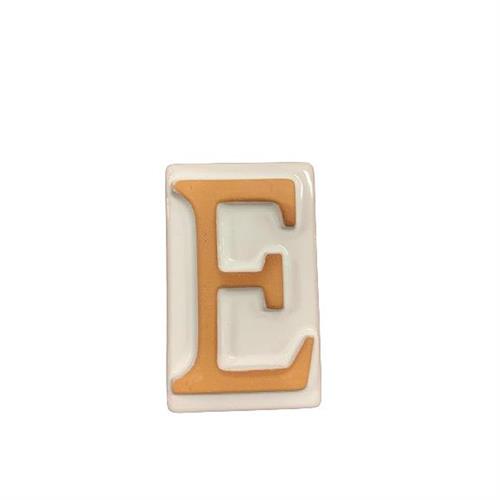 NUMERO/LETTERA E PER CIVICO IN TERRACOTTA CM.8,5H