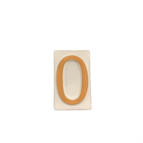 NUMERO CIVICO IN TERRACOTTA 0 CM.8,5H