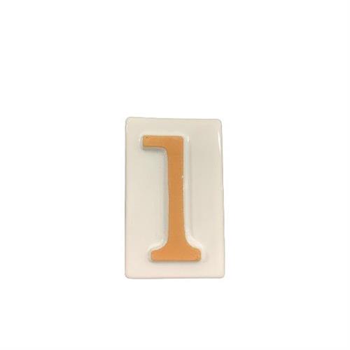 NUMERO CIVICO IN TERRACOTTA 1 CM.8,5H